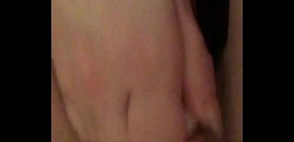  Fucking my pierced pussy in crotchless panties with vibrator to loud orgasm